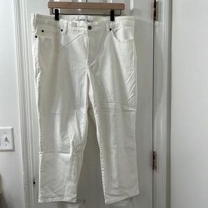 Lands End Mid Rise Crop Jean